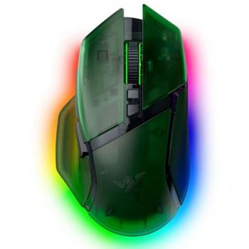 Ratón Gaming Razer Basilisk V3 Pro 35K Phantom Green - Inalámbrico, Ergonomía Personalizable, RGB, Sensor Óptico 35000 DPI, 13 Botones Ajustables