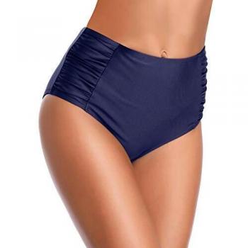 SHEKINI Ropa de Baño para Mujer Traje de Baño Vintage Cintua Alta Bikini Fondo Sexy Volantes Natación Retro Fruncido Estilo Trjes de Baño