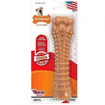 Nylabone Paquete de 4 huesos con sabor a tocino Dura Chew Souper