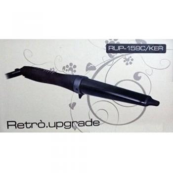 Retro Upgrade RIZADOR CÓNICO OVALADO WAVE STYLER 1 RUP159C/ker profesional TURMALINA IÓNICA INFRARROJOS Nanosilver Keratina, diámetro cónico 32 a 27 mm - Micro partículas plata - Calentador PTC temperatura constante - Apagado automático 60 min - Tem