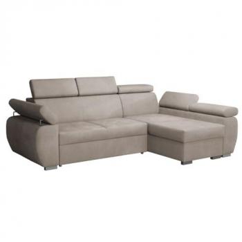 Sofá rinconero Columbus 132 con función de descanso y caja de ropa de cama, 255 x 170 x 85 cm