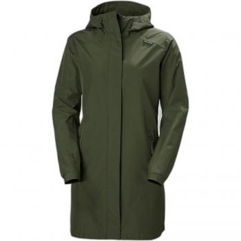 Helly Hansen Valkyrie Women's Waterproof Fleece Rain Jacket Green XS
