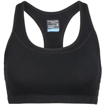 Icebreaker Wmns Meld Zone Sport Sujetador de los Deportes, Mujer, Negro, S