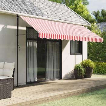 Tela de Reemplazo para Mantovana de Tenda Rayas Rojas y Blancas 4 m