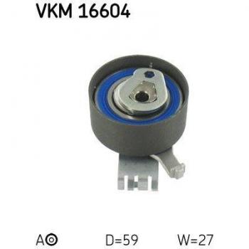 Polea tensora SKF VKM 16604 para correa dentada, incluye rodillo guía, alta durabilidad, diseño optimizado para reducción de ruido y vibraciones