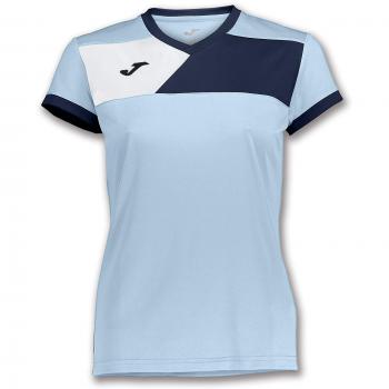 Joma CAMISETA CREW II M/C CELESTE-MARINO MUJER - Camiseta técnica de manga corta, Mujer, Azul -