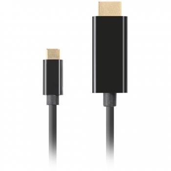 Cable USB-C a HDMI 4K Lanberg 0.5m Macho-Macho Negro CA-CMHD-10CU-0005-BK