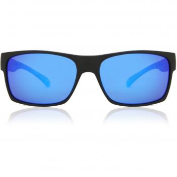 Dirty Dog Furnace Polarized Sunglasses - Black/Grey & Blue Mirror, Men's Size 63