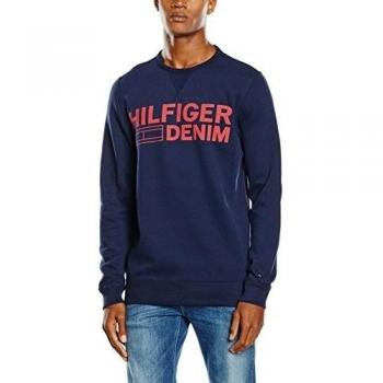 Tommy Hilfiger Thdm Basic CN Hknit L/S 33, Jersey para Hombre, Black Iris, L