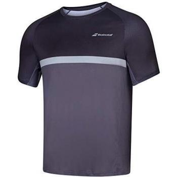 Babolat Compete Crew Neck tee Men Camiseta, Hombre, Black/Magnet, S