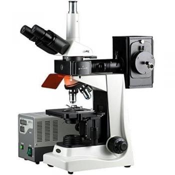 AmScope FM320TA 40X-1600X trinocular Epi microscopio de fluorescencia