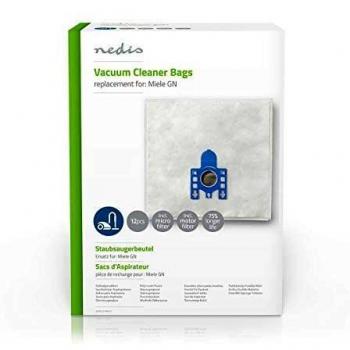 NEDIS Bolsa de la aspiradora Bolsa de la aspiradora | Número de Bolsas de Polvo: 12 | Sintético | Miele GN | Blanco Blanco