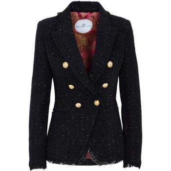 The Extreme Collection - Chaqueta Blazer con destellos y desflecado