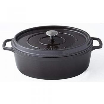 Cocotte Ovalada de Hierro Fundido Esmaltado 33 cm Taupe - Invicta - Compatible con Inducción
