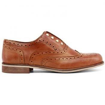Made in Italia Teorema Women's Brown Studded Leather Flats EU37 (US Size 7)