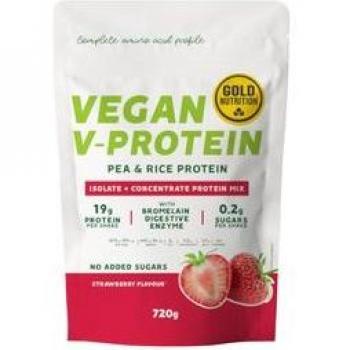 Gold Nutrition V-Protein Vegan Sabor Fresa 720g