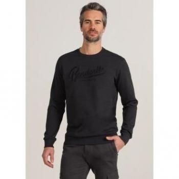 Sudadera básica negra Bendorff para hombre con cuello caja