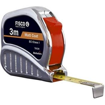 Flexometro Clase I caja cromada de 3m x 13mm FISCO TM3m