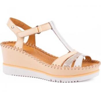 Sandalias Planas Mujer Beige Pikolinos W3Z-1776 C2 NATA - Cómodas y Elegantes