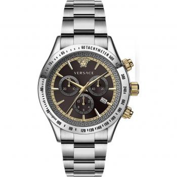 Versace Classic Chrono Steel Brown Dial Watch - Multicolor male, Size: ONE SIZE