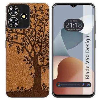 Funda de Silicona Diseño Cuero 03 para Zte Blade V50 Design 4G con Dibujos