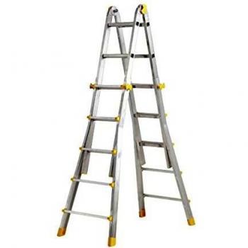 Wolfpack Linea Profesional 23020420 - Escalera Telescópica Aluminio 5+5 peldaños