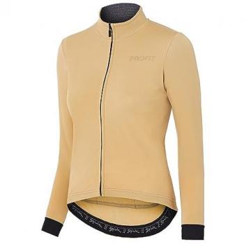 Maillot de ciclismo Spiuk Profit Cold&Rain manga larga beige claro mujer - Talla L
