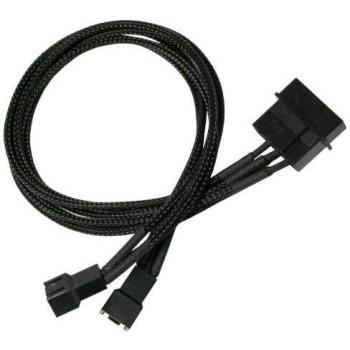 Adaptador Nanoxia 4 Pin Molex a 2 x 3 Pin de 30 cm con funda individual