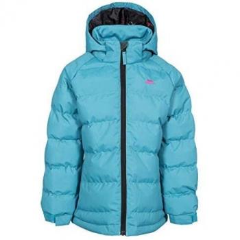 Trespass Amira - Chaqueta de invierno acolchada para niños con capucha desmontable, Infantil, FCJKCATR0001_MAE5/6, azul marino, 5/6