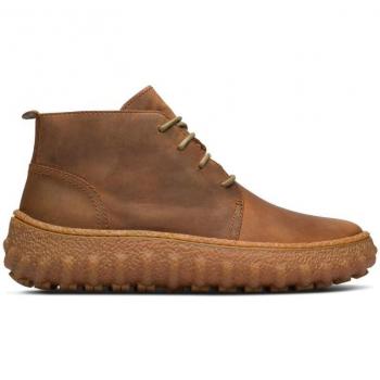 Camper K300330-002 GROUND - Botines de hombre en nobuck encerado marrón