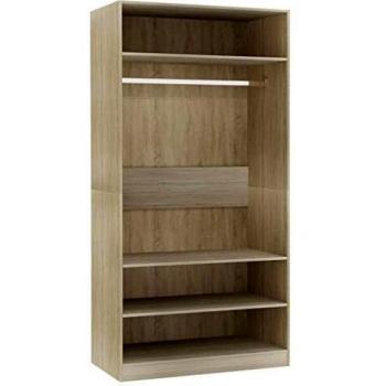 Armario de madera contrachapada roble sonoma 100x50x200 cm