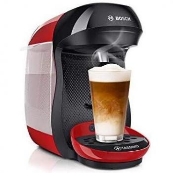 Bosch Tassimo Happy TAS1003 - Cafetera de cápsulas, con tecnología Intellibrew, 1400 W, color rojo