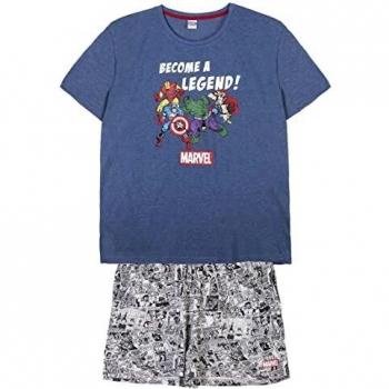 Pijamas Familiares de Verano Manga Corta Conjuntos para Hombre de Dos Piezas