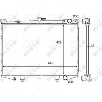 Radiador NRF 59114 - Refrigeración del motor, tipo de producto: radiador, características: diseño específico para refrigerantes del motor, alta eficiencia en la disipación de calor, compatible con múltiples modelos de vehículos