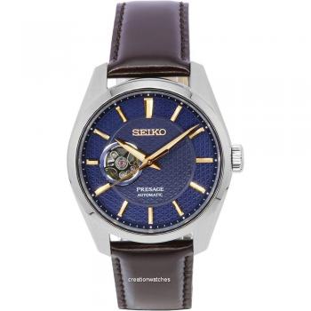 Seiko Presage Sharp Edged Midnight Blue Open Heart Dial Automatic SPB311J1 Men's Watch