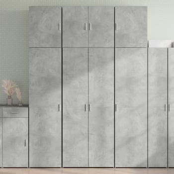 Aparador alto de madera de ingeniería gris hormigón 80x42,5x249 cm