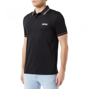 BOSS Paul Pro Short Sleeve Slim Fit Polo T-Shirt - Black, XL