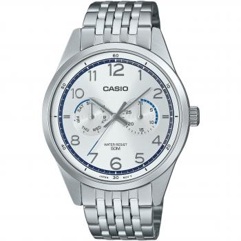 Casio Standard Analog Stainless Steel Silver Dial Quartz Men's Watch MTP-E340D-7AV