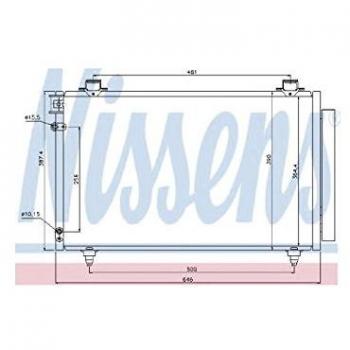 Condensador de aire acondicionado NISSENS 940081 con secador, aluminio, compatible con R134a, para TOYOTA Corolla Verso