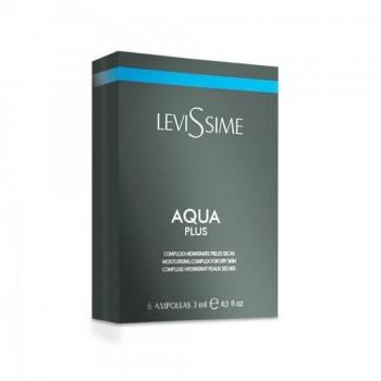 Levissime Aqua Plus - Complejo Hidratante para Pieles Secas, Ampollas Faciales de Hidratación Profunda (6x3mL)