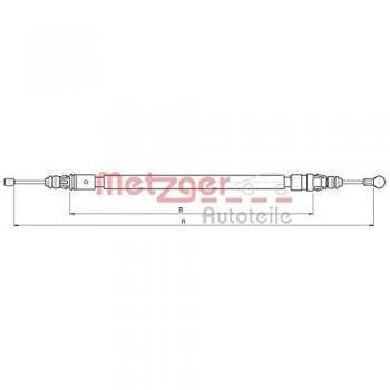 Cable de freno de mano Metzger trasero izquierdo para Citroën DS5 y Peugeot 5008