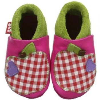 Pololo Apfel 1-57-422 - Zapatillas de casa de cuero, color rosa, talla 26/27