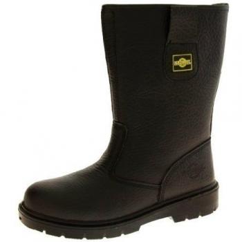 Northwest Territory Labrador Hombre Negro Cuero Punta De Acero Botas De Seguridad EU 43