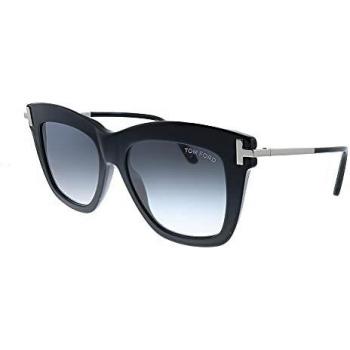 Tom Ford Dasha FT0822 01B Shiny Black Smoke Gradient Sunglasses - One Size
