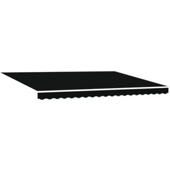 Toldo Retráctil Manual con LED Negro 450 x 300 cm