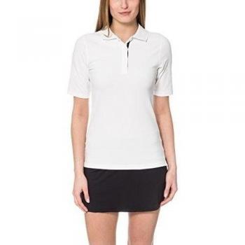 Ultrasport Tennispoloshirt Auckland - Polo para mujer, color negro / blanco, talla S