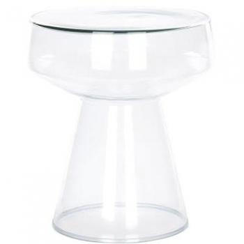 Mesa de centro de cristal moderna redonda transparente Laguna