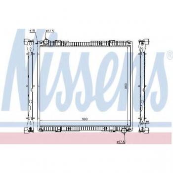 Radiador de refrigeración del motor NISSENS 64067A