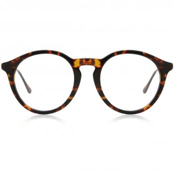 SmartBuy Collection Round Full Rim Plastic Women’s Prescription Glasses Tortoiseshell Size 48 - Blue Light Block Available - Free Lenses