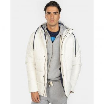 Harper & Neyer - Parka National Park Acolchada con Capucha y Cierre de Cremallera en Color Blanco Brillante